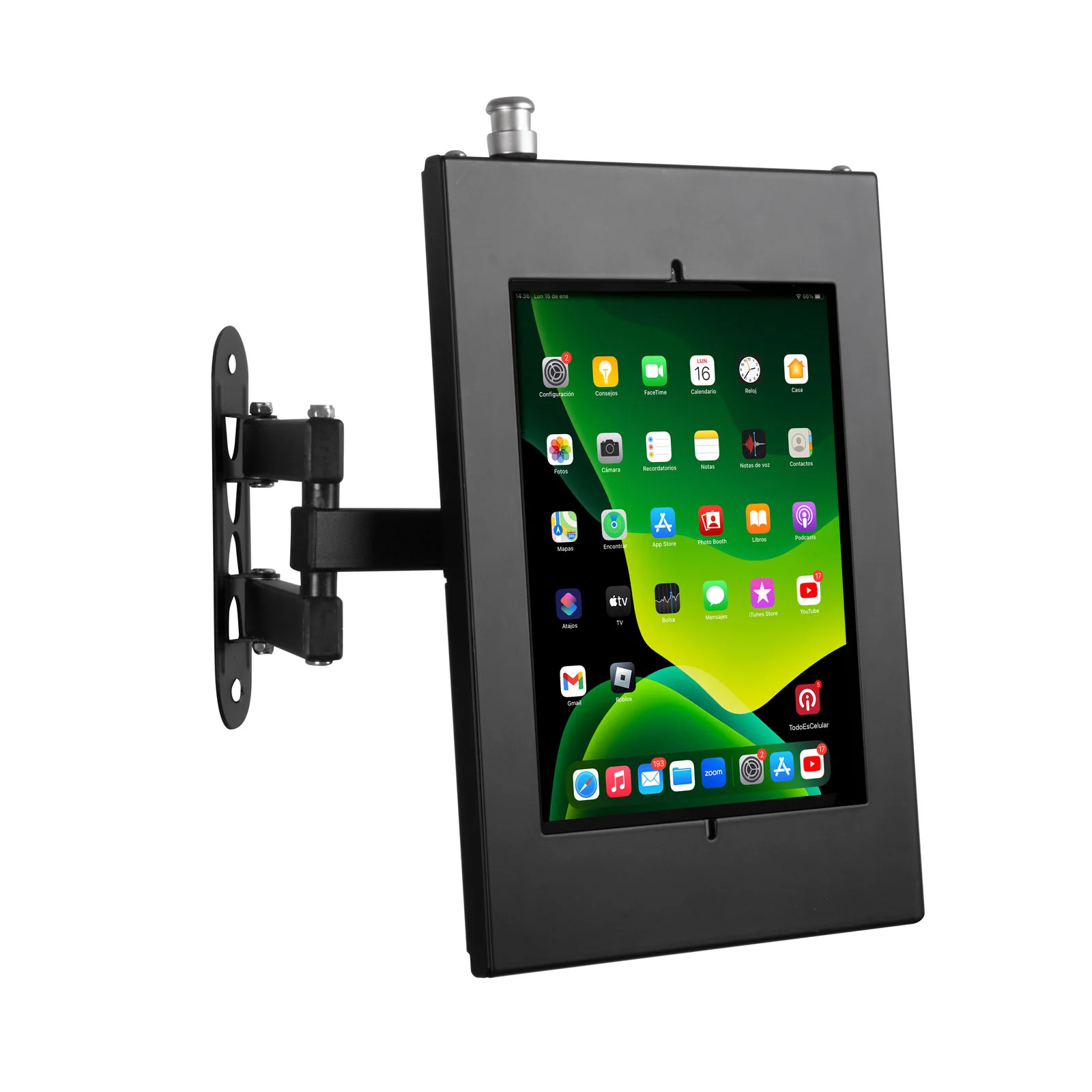 Soporte antirrobo SPNARM2W01K para tablet 9.7”-10.2”