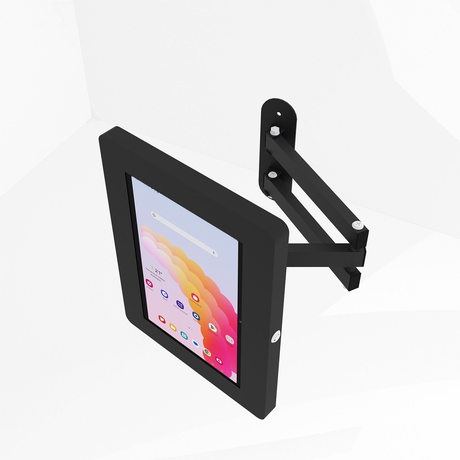 Soporte antirrobo para tablet SPNARM2W02A9 con base fija y rotación segura Tablet de 10" a 13"