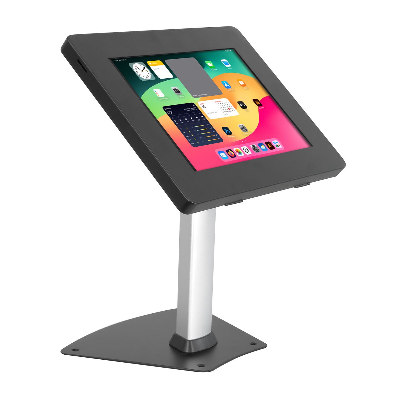 SPNLK12W04PRO pedestal antirrobo para iPad Pro y Air de 13 con caja metálica