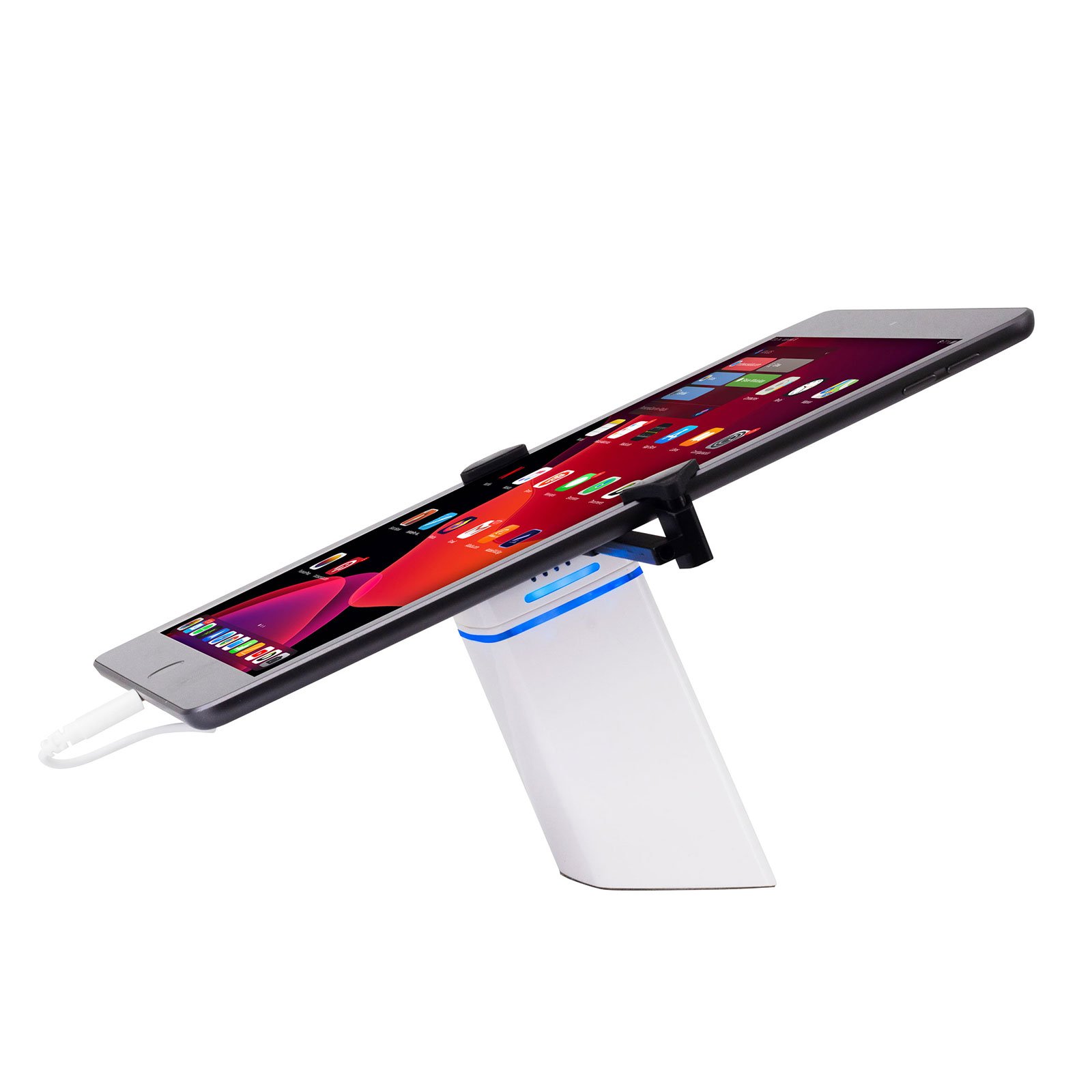 SPNPA985GCExhibidor de Seguridad Antirrobo con Alarma y Gripper Metálico para Tabletas 9.7” a 10.1”