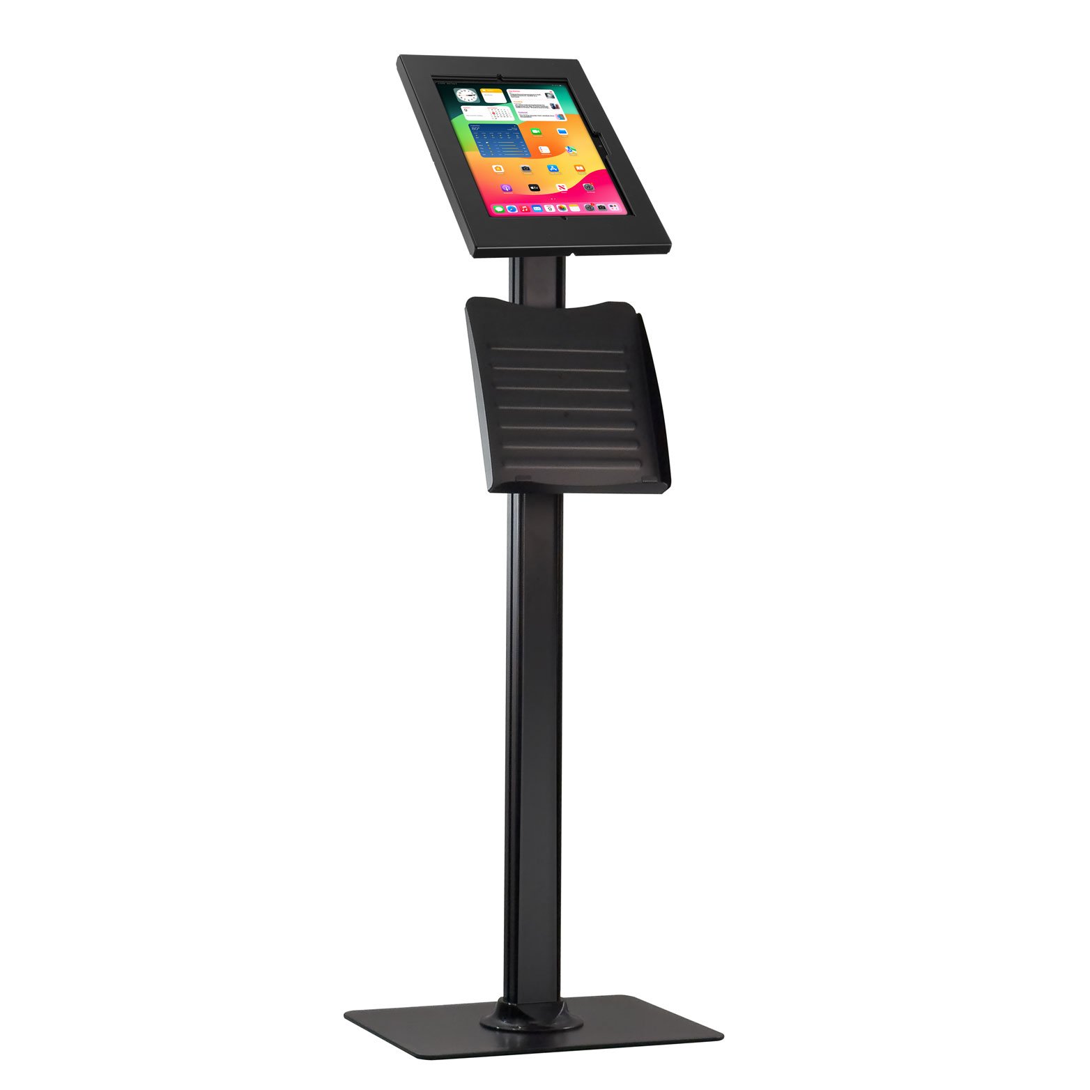 SPNLK32W06I pedestal antirrobo de piso con caja metálica de seguridad para iPad de 11 pulgadas
