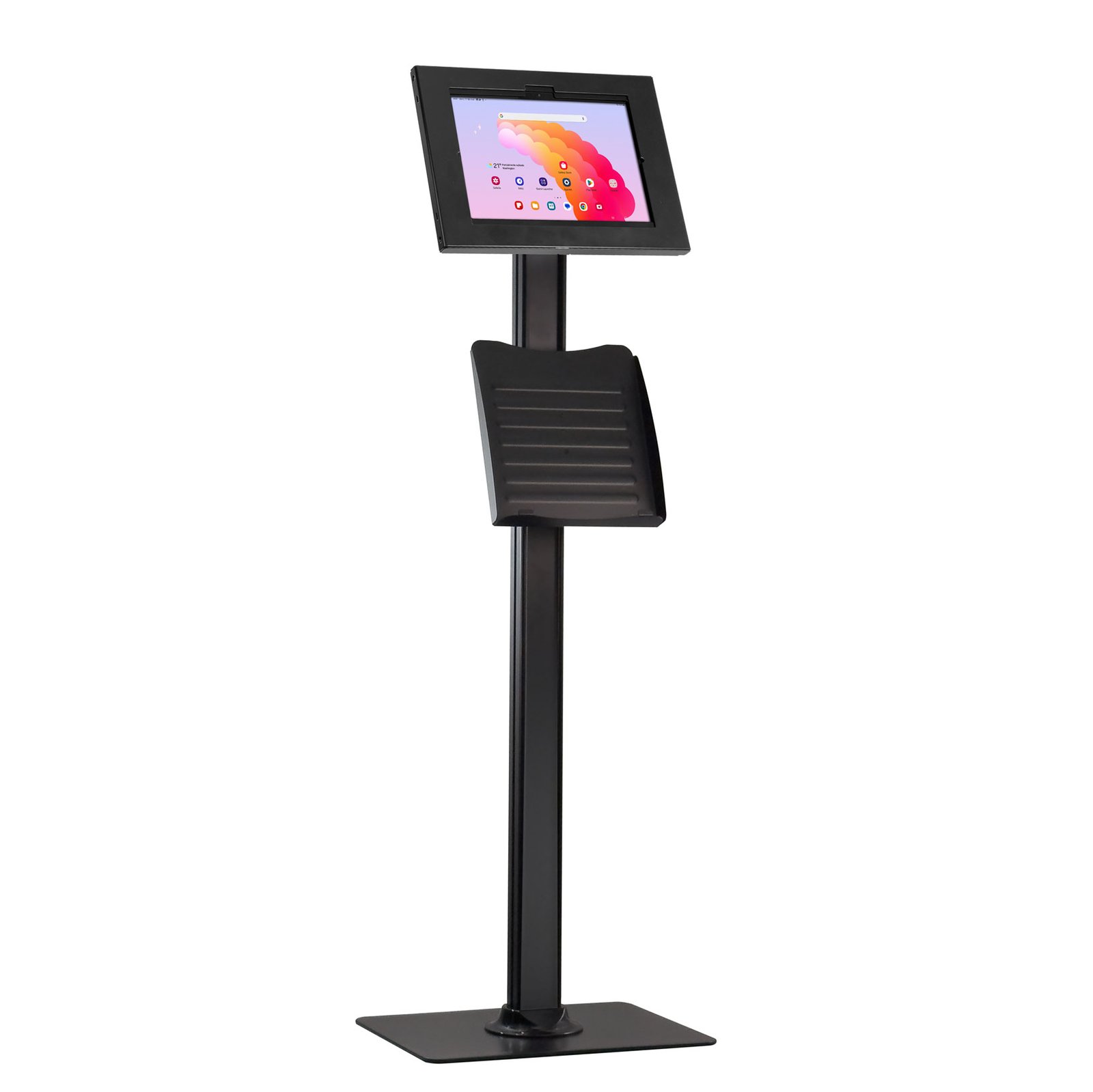 SPNLK32W07L pedestal de piso con caja antirrobo metálica para Samsung Galaxy S11 Ultra 14.6 pulgadas