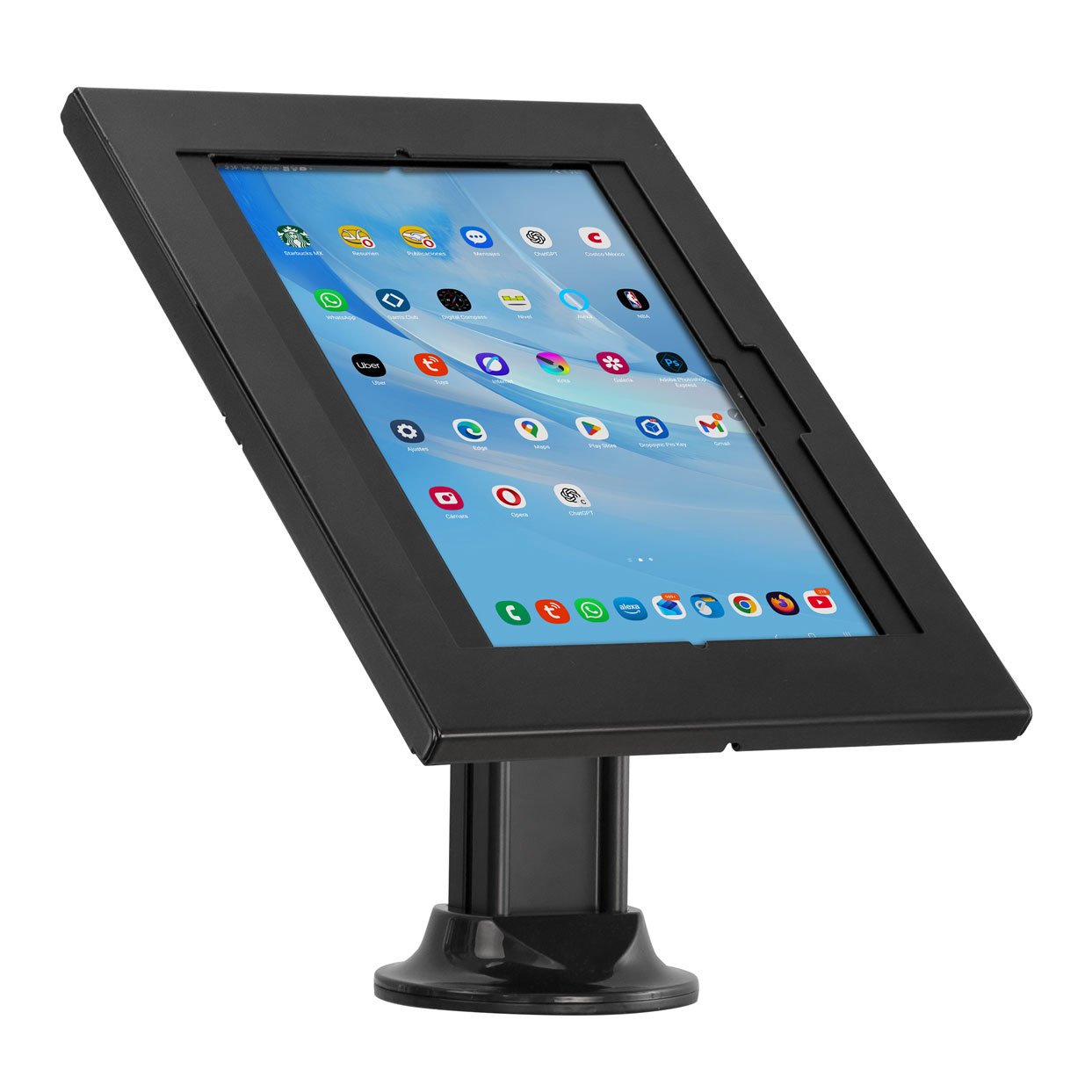 SPNLK7W07M soporte metálico de mesa con caja antirrobo para tablet Samsung Galaxy 12.4"